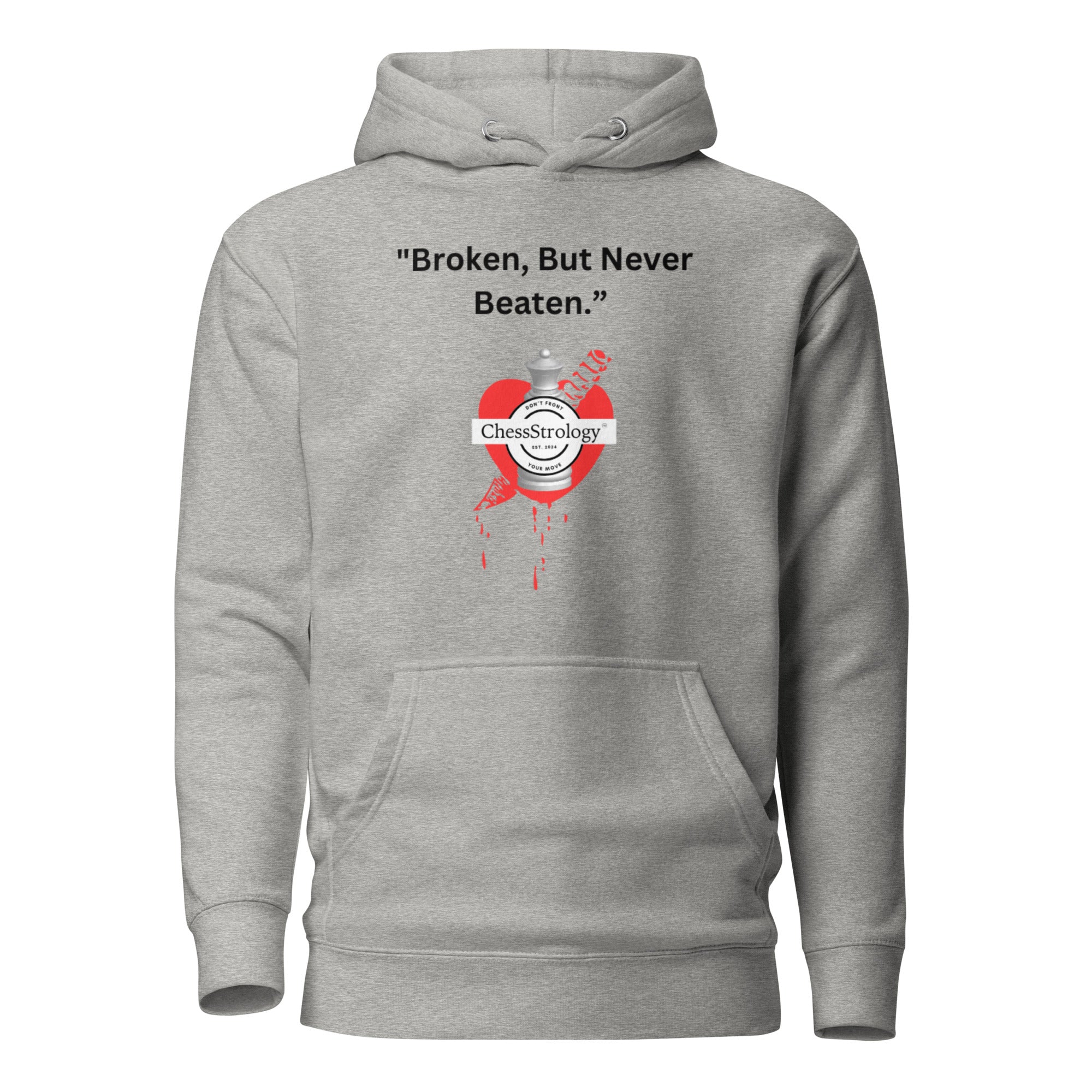 ChessStrology Broken But Never Beaten Unisex Hoodie