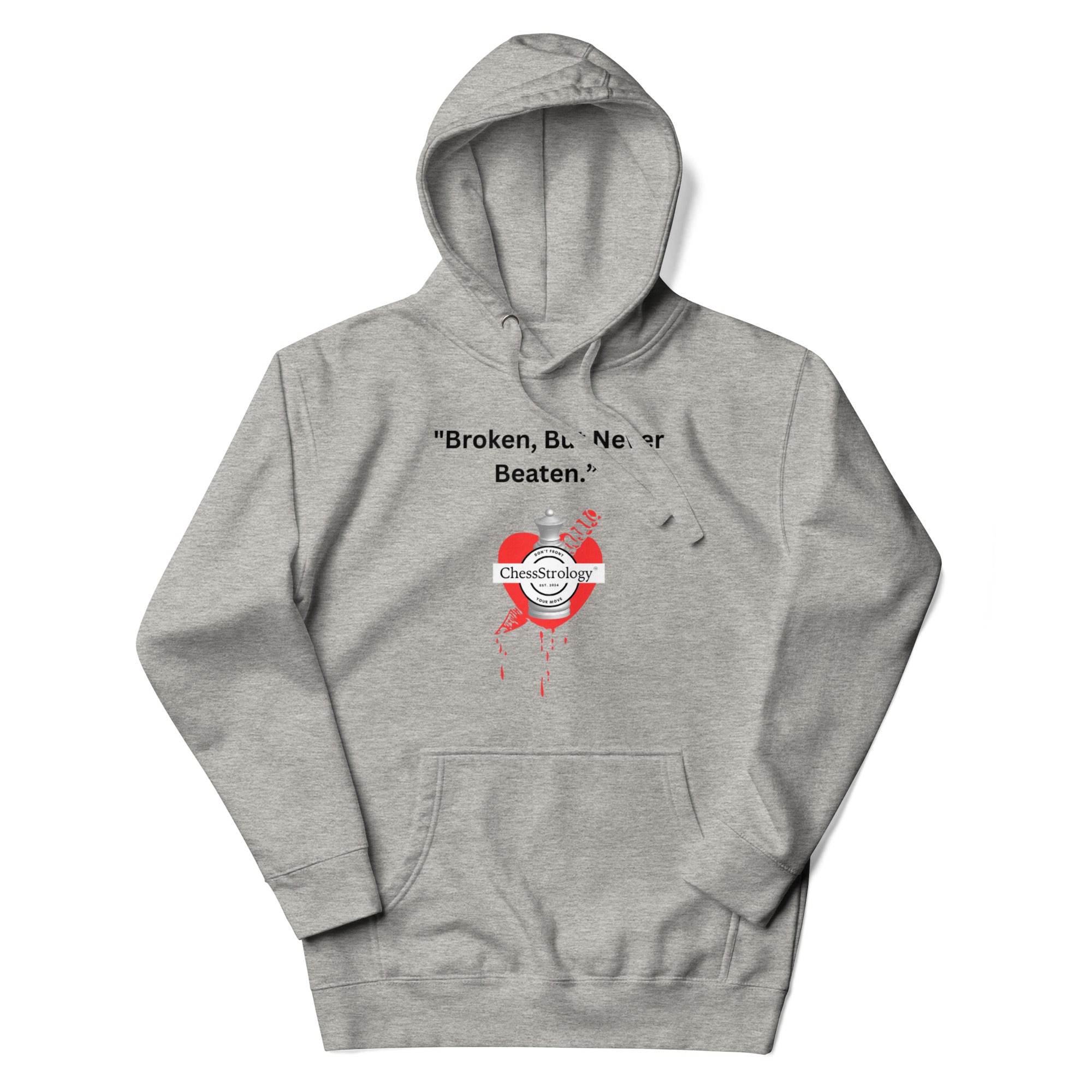 ChessStrology Broken But Never Beaten Unisex Hoodie