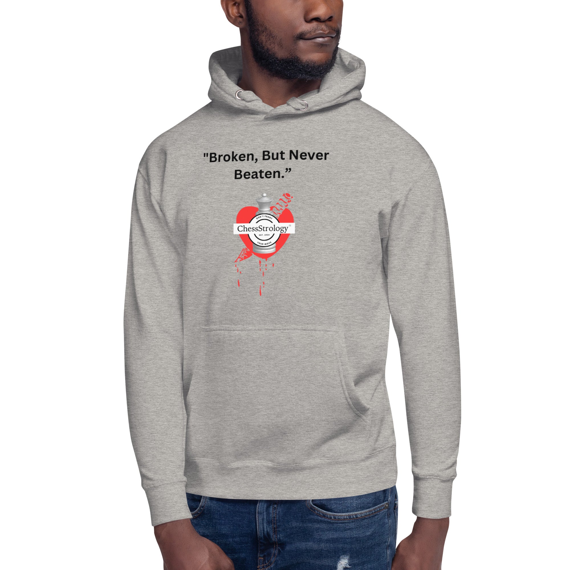 ChessStrology Broken But Never Beaten Unisex Hoodie