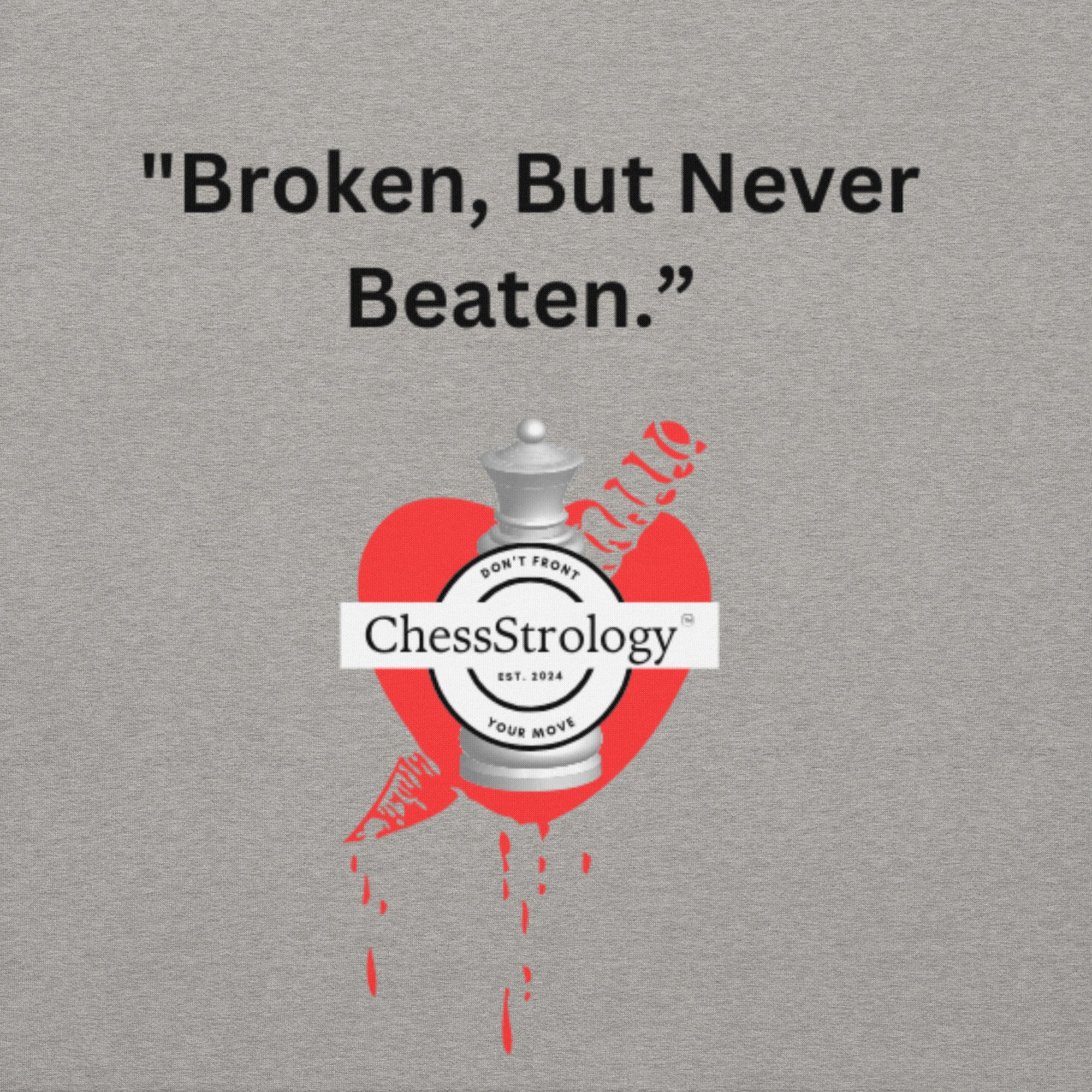 ChessStrology Broken But Never Beaten Unisex Hoodie