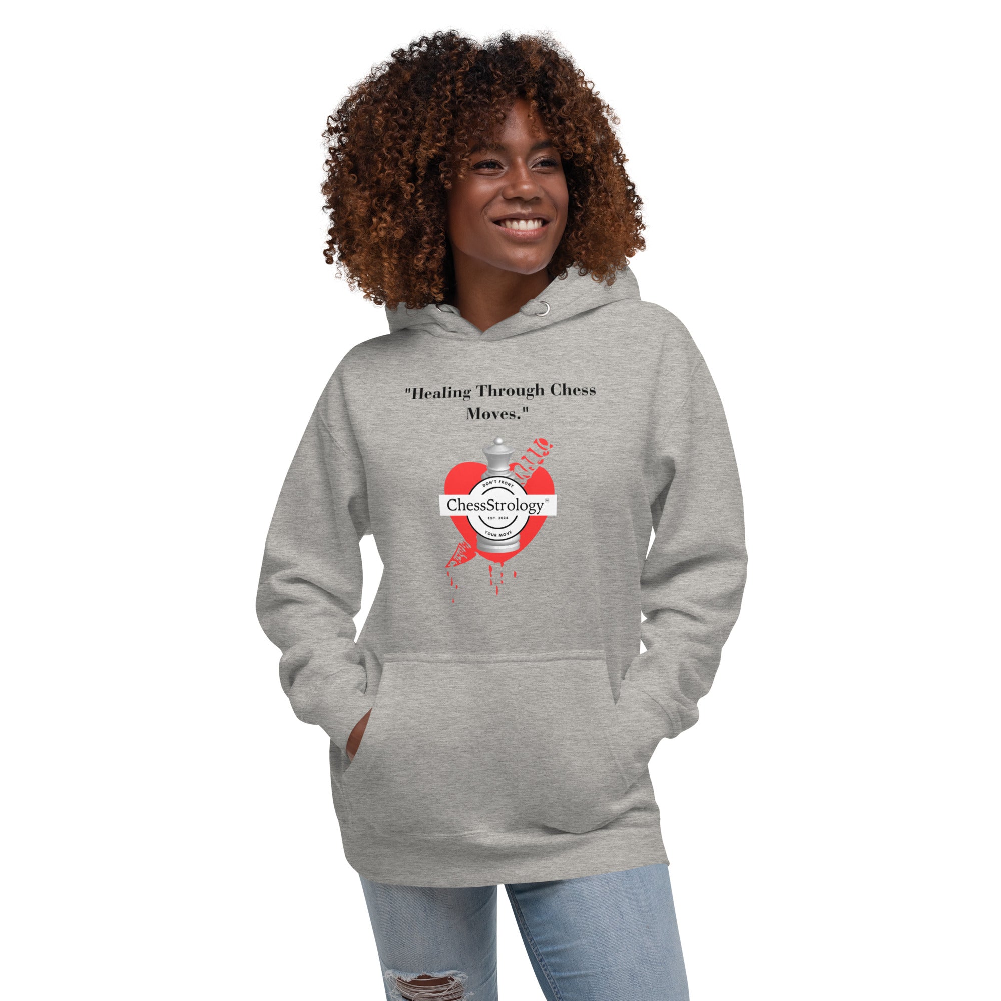 ChessStrology Healing Through Chess Moves Unisex Hoodie