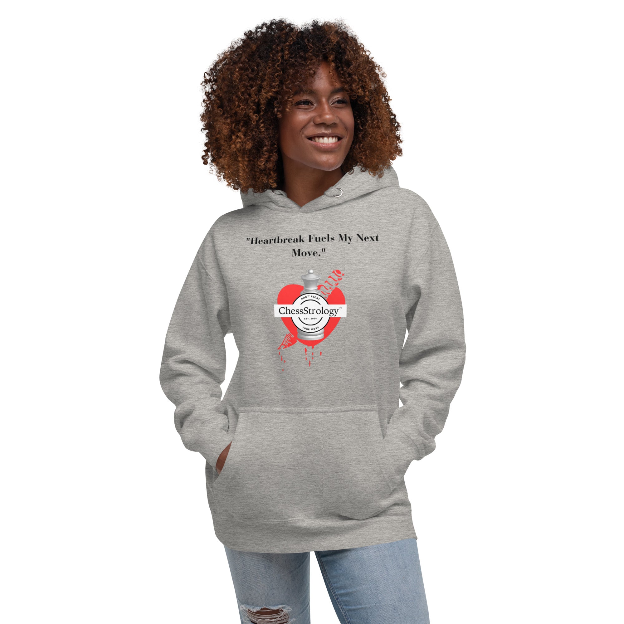 ChessStrology Heartbreak Fuels My Next Move Unisex Hoodie