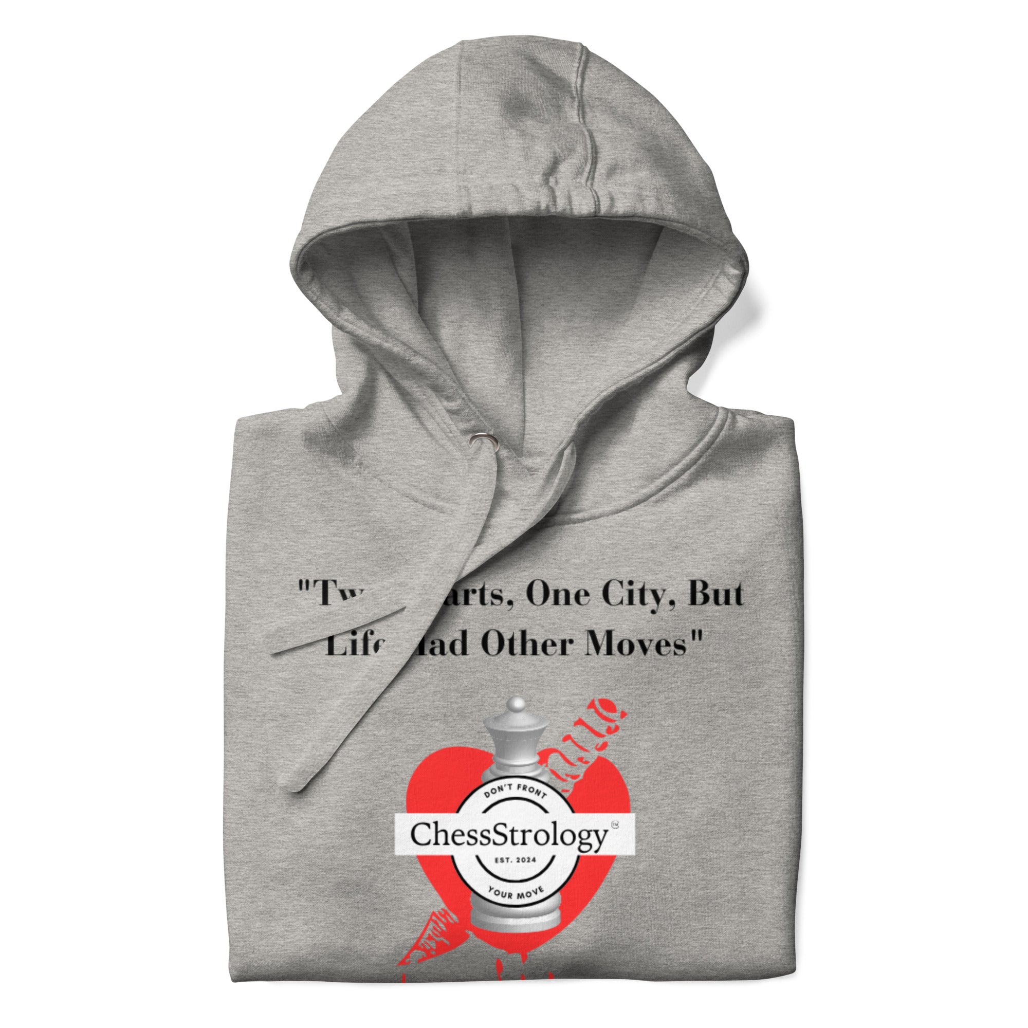 ChessStrology Two Hearts One City Unisex Hoodie