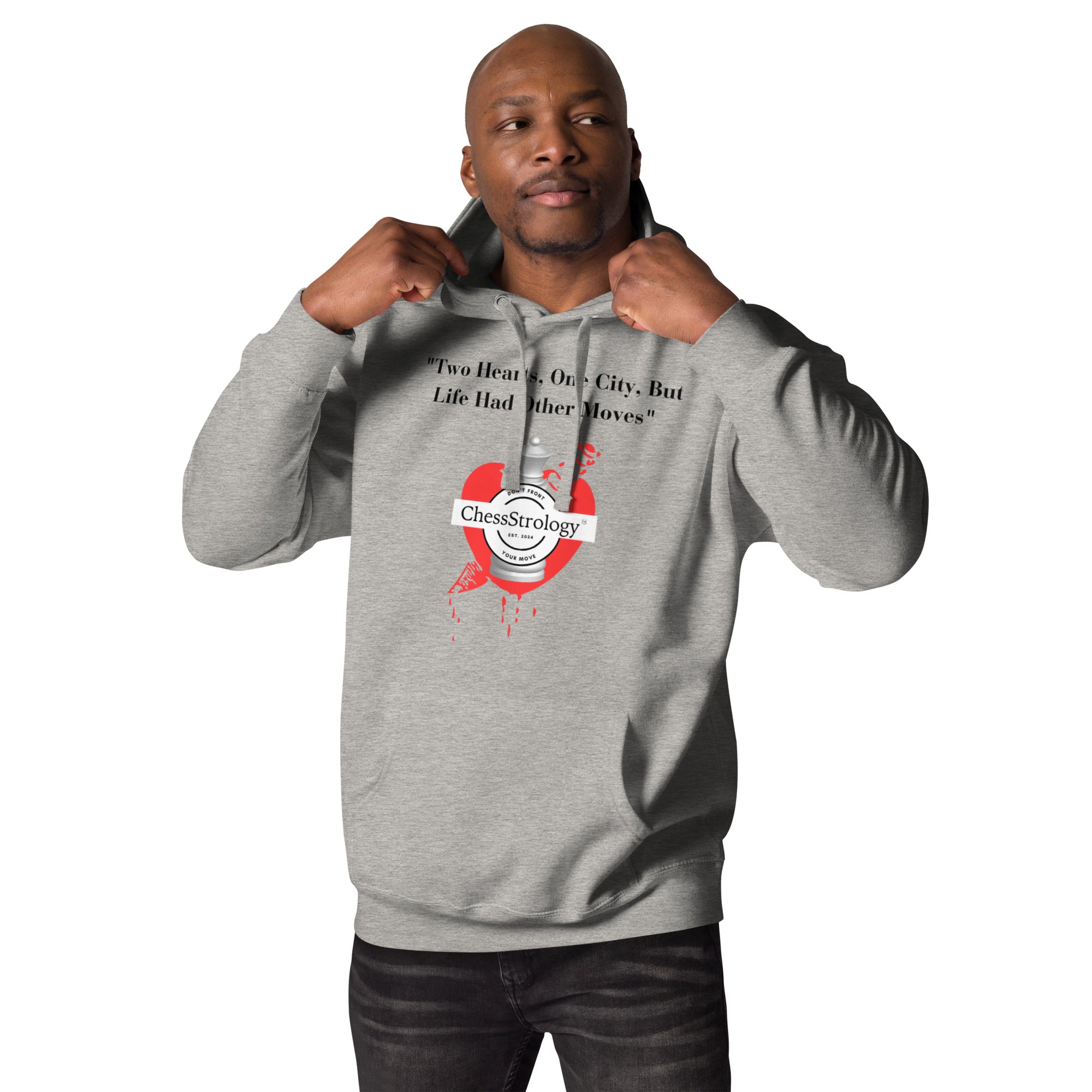 ChessStrology Two Hearts One City Unisex Hoodie