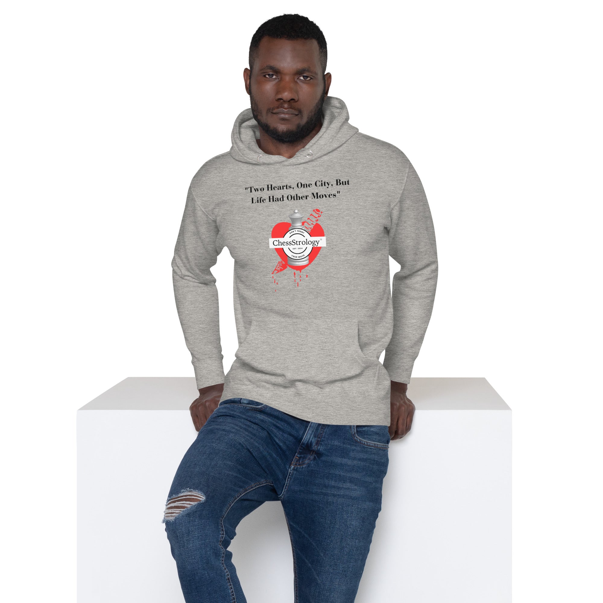 ChessStrology Two Hearts One City Unisex Hoodie