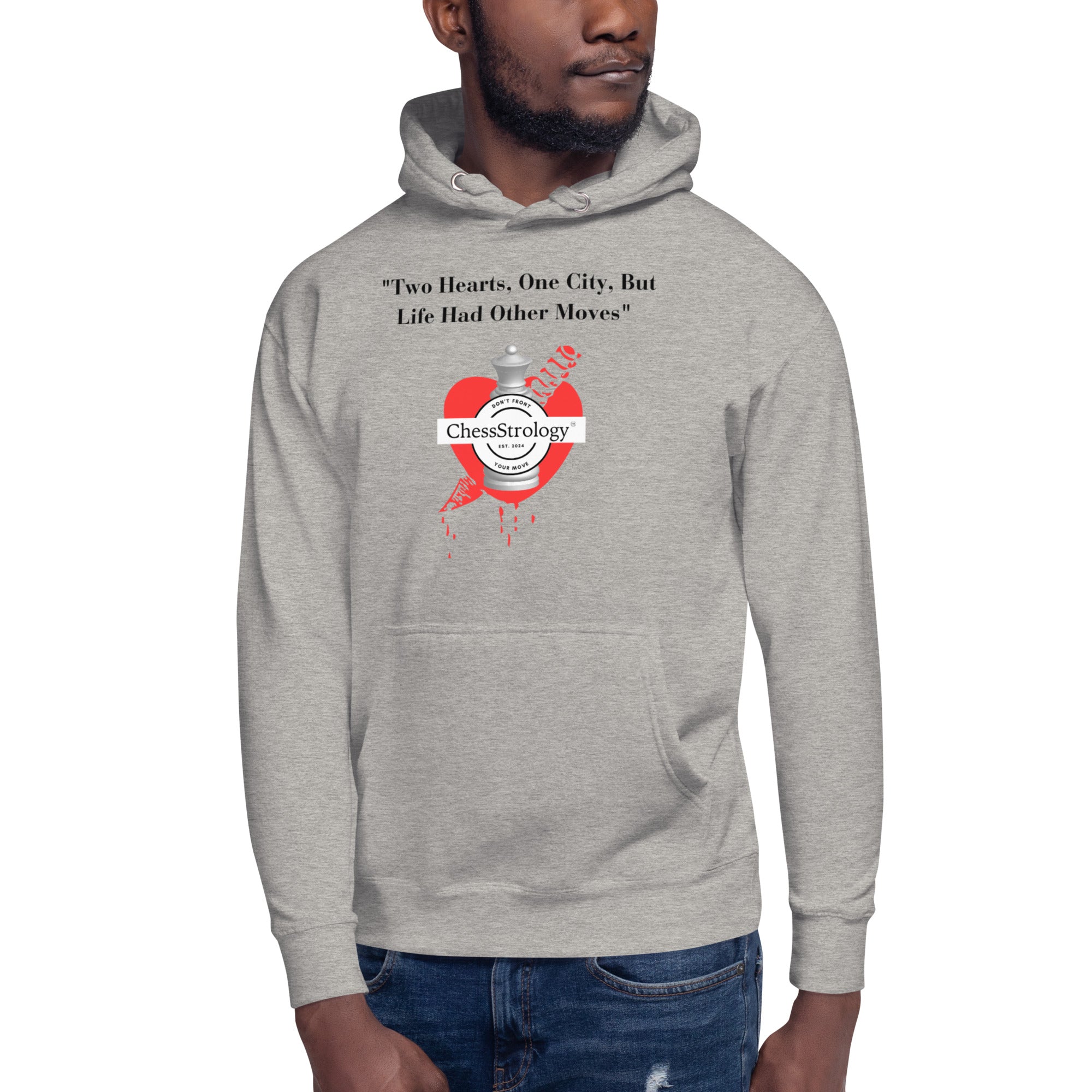 ChessStrology Two Hearts One City Unisex Hoodie