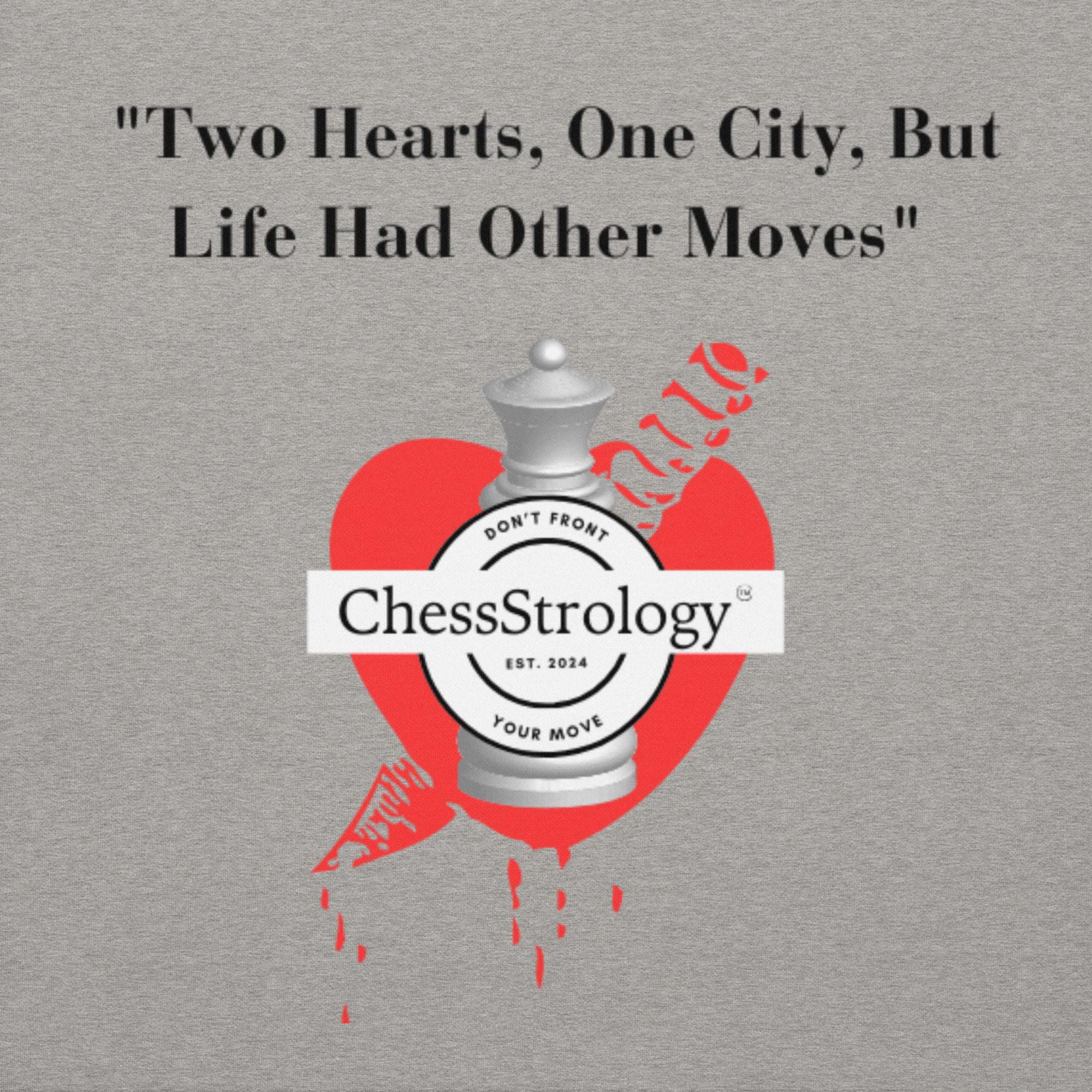 ChessStrology Two Hearts One City Unisex Hoodie