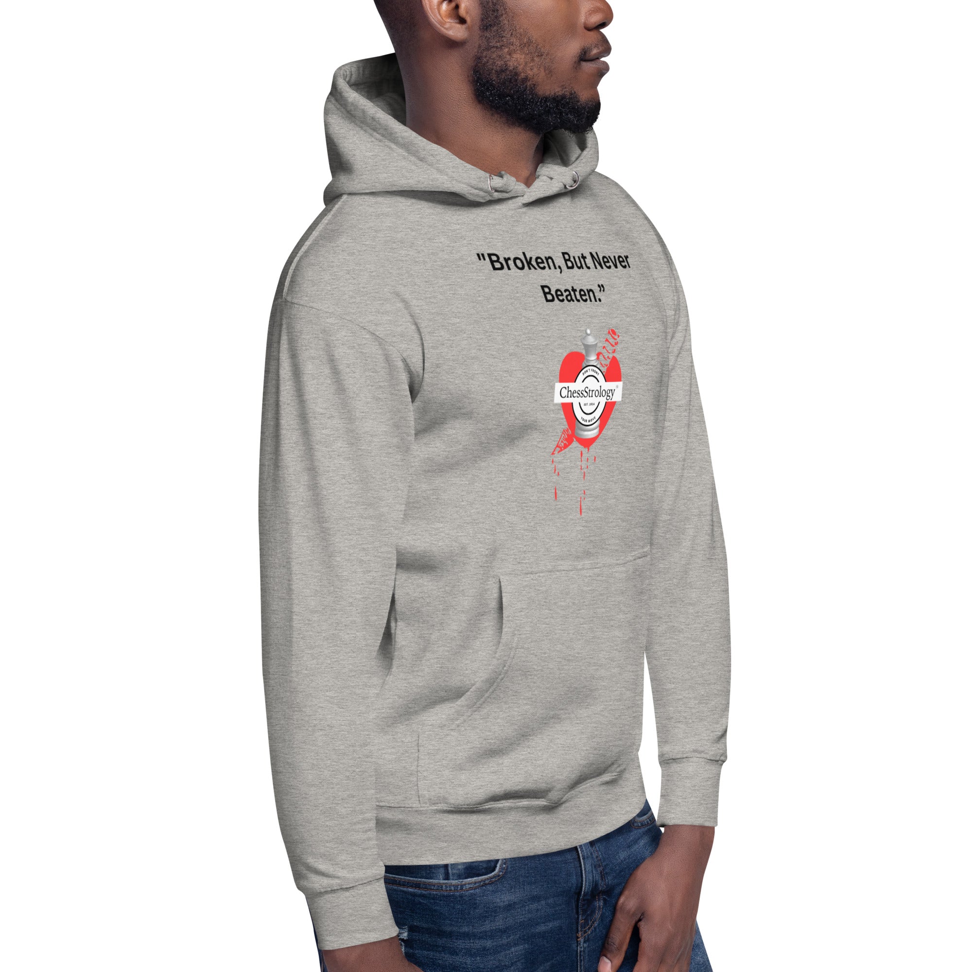 ChessStrology Broken But Never Beaten Unisex Hoodie