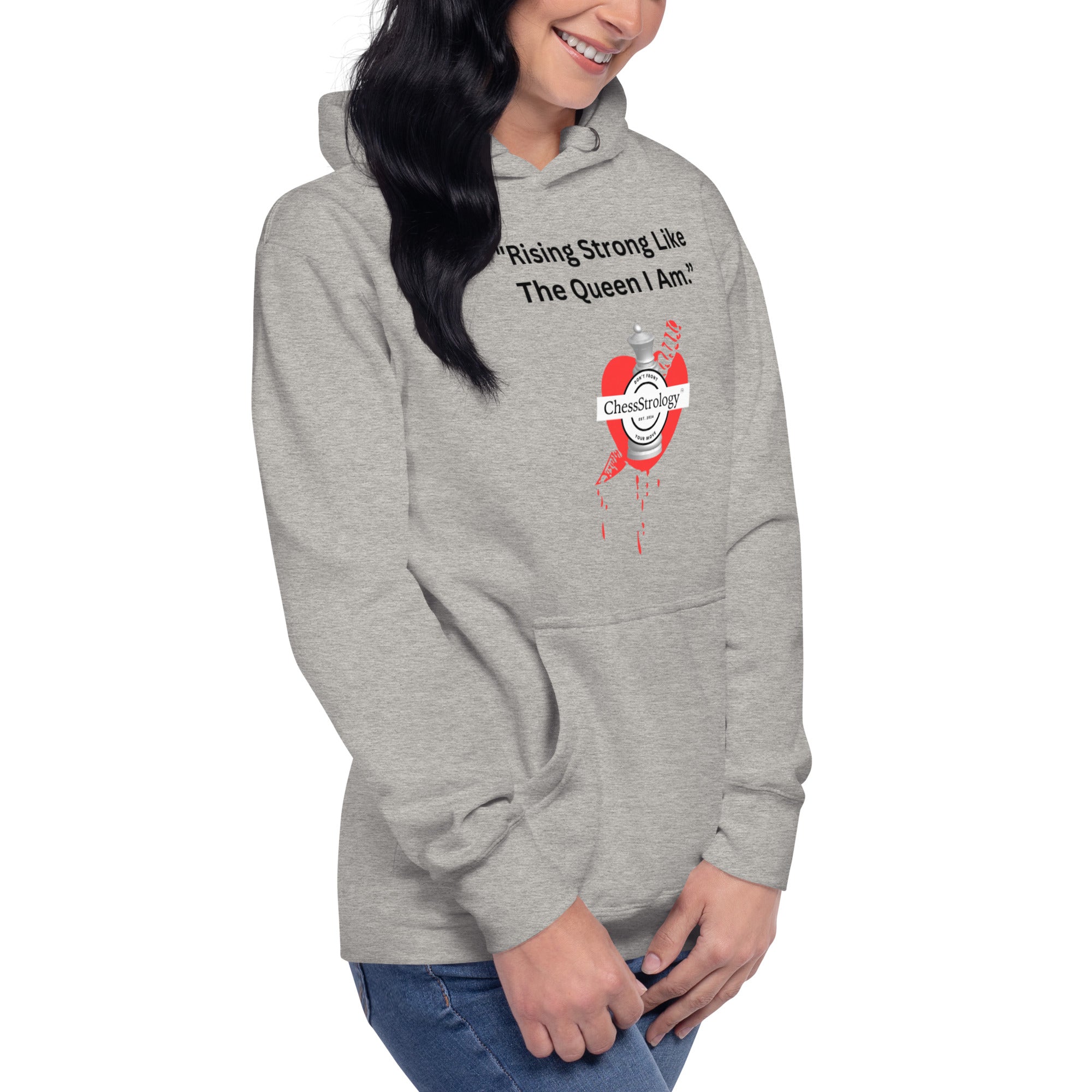 ChessStrology Rising Strong Like The Queen I Am Unisex Hoodie