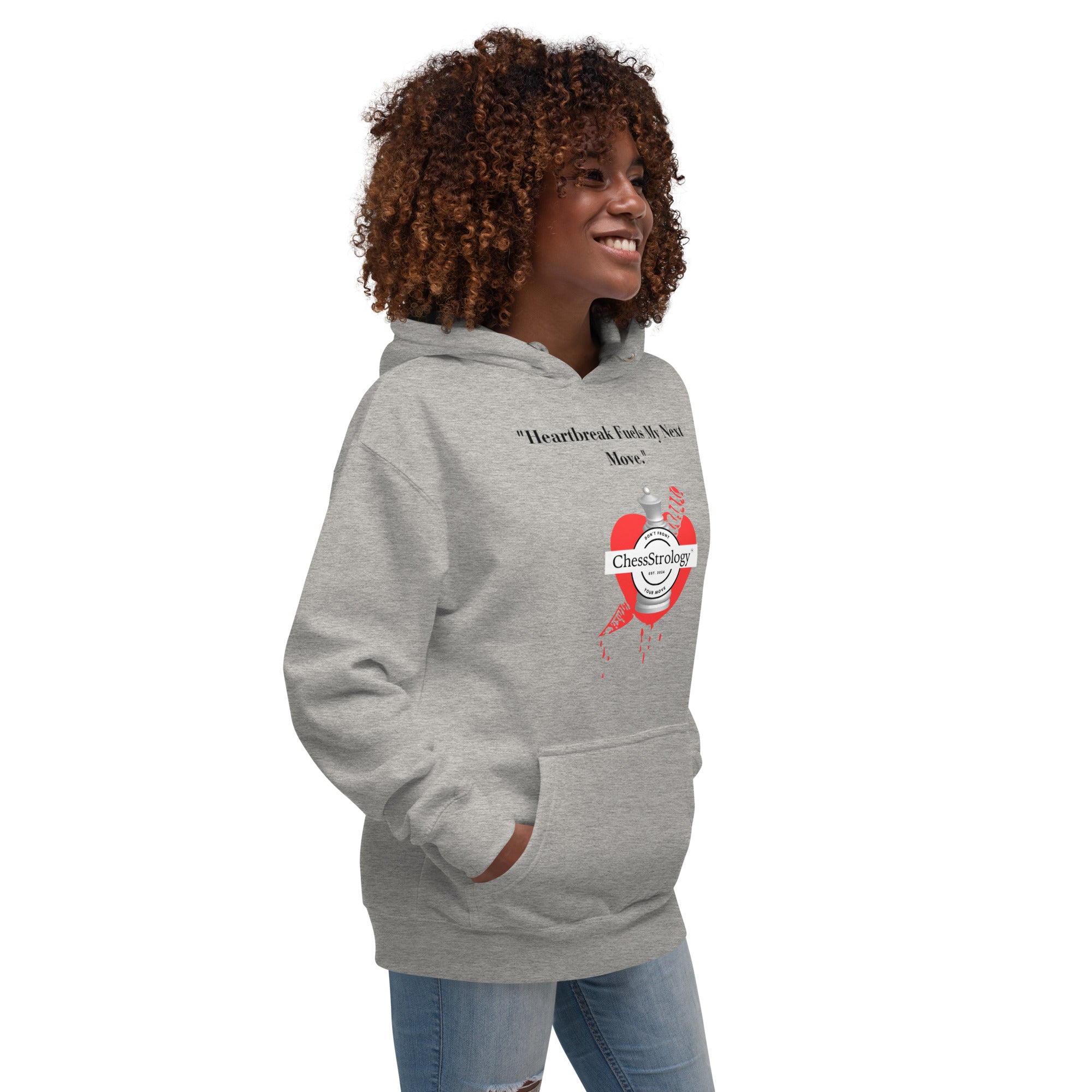 ChessStrology Heartbreak Fuels My Next Move Unisex Hoodie