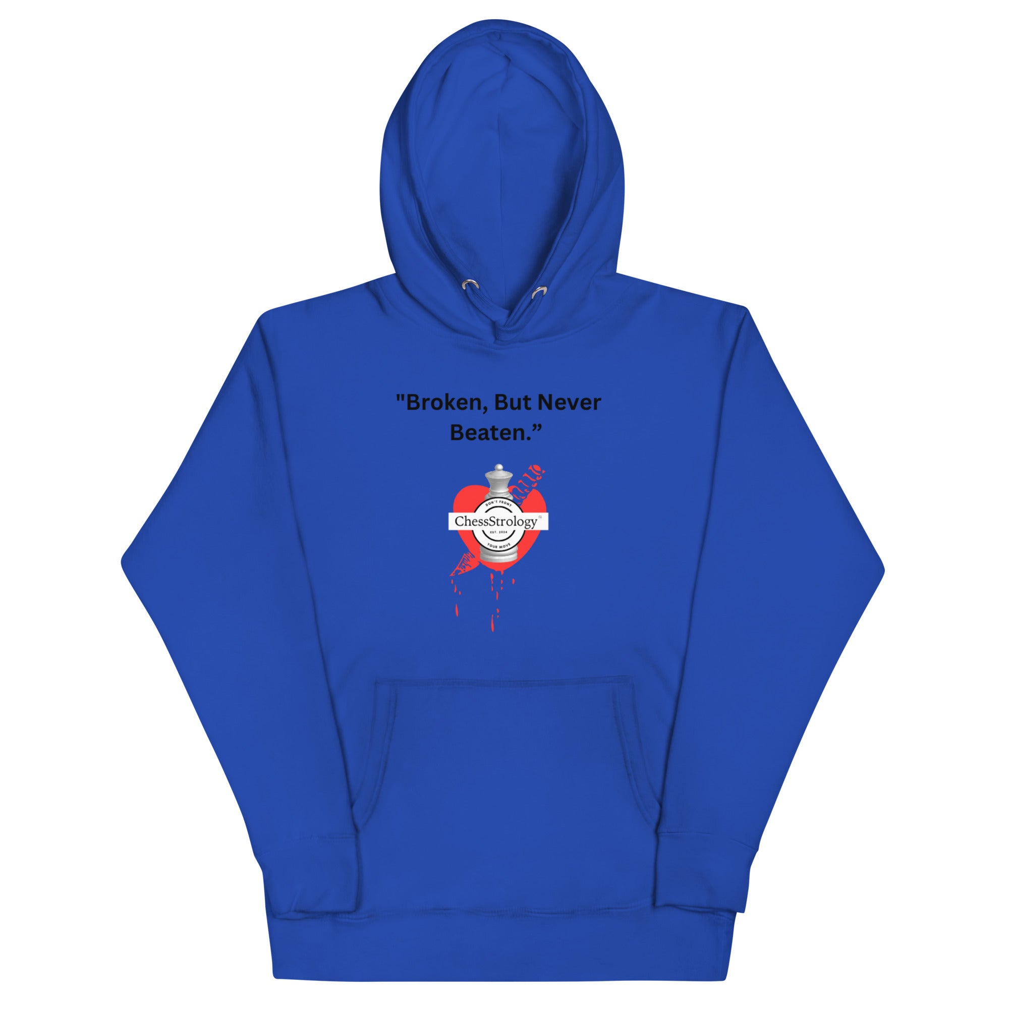 ChessStrology Broken But Never Beaten Unisex Hoodie