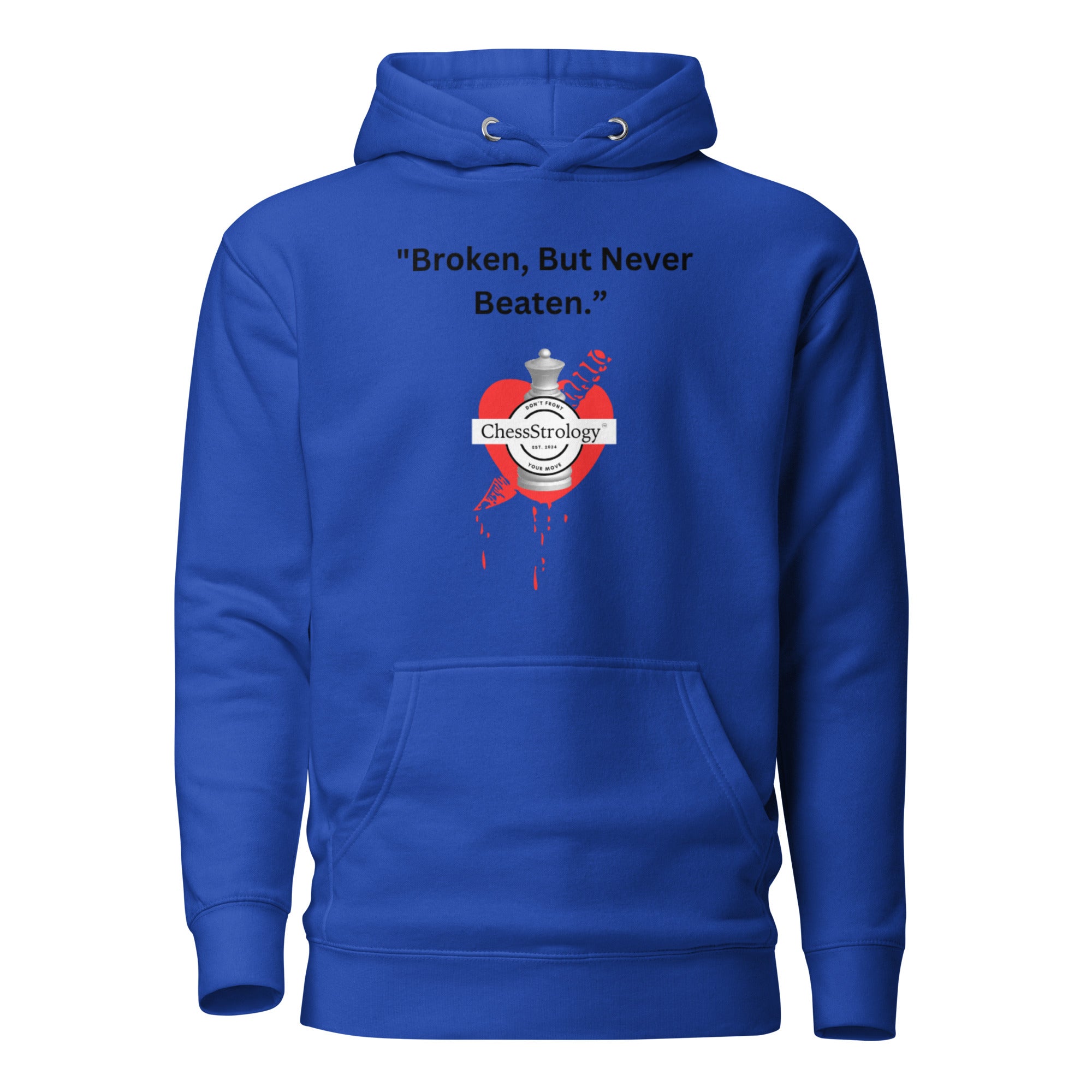 ChessStrology Broken But Never Beaten Unisex Hoodie