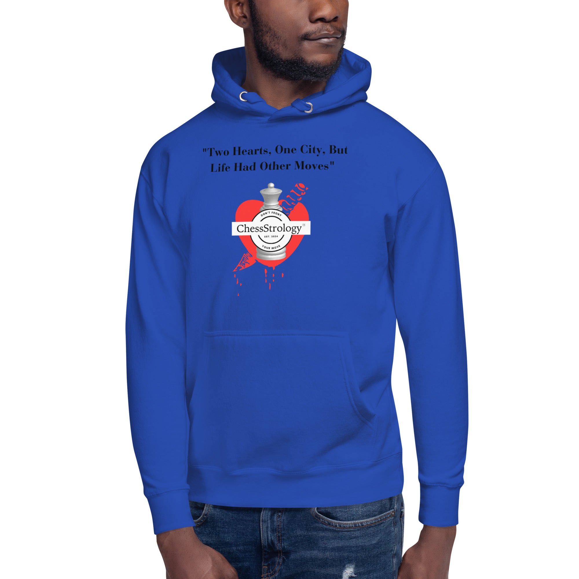 ChessStrology Two Hearts One City Unisex Hoodie