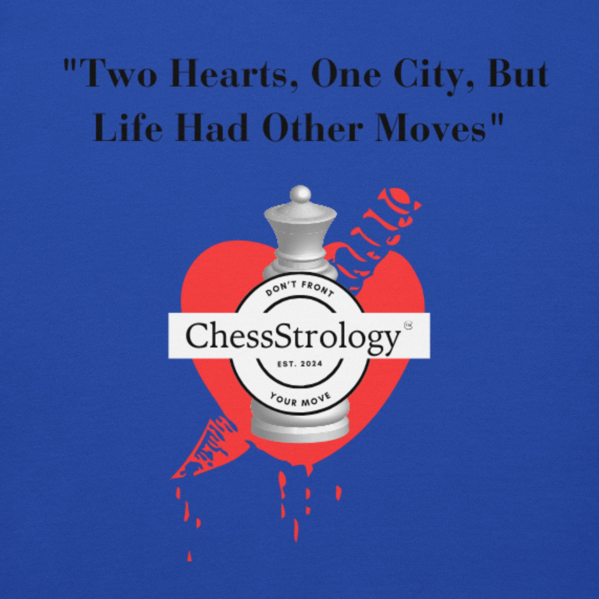 ChessStrology Two Hearts One City Unisex Hoodie