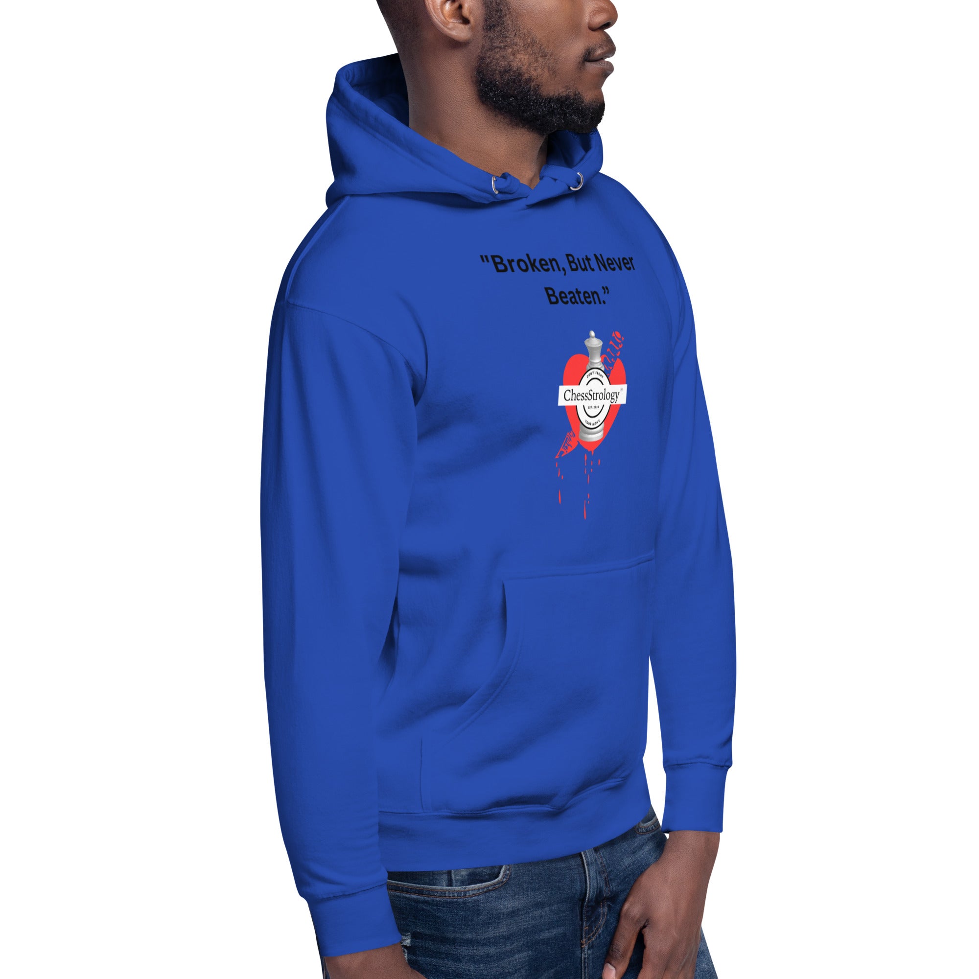 ChessStrology Broken But Never Beaten Unisex Hoodie