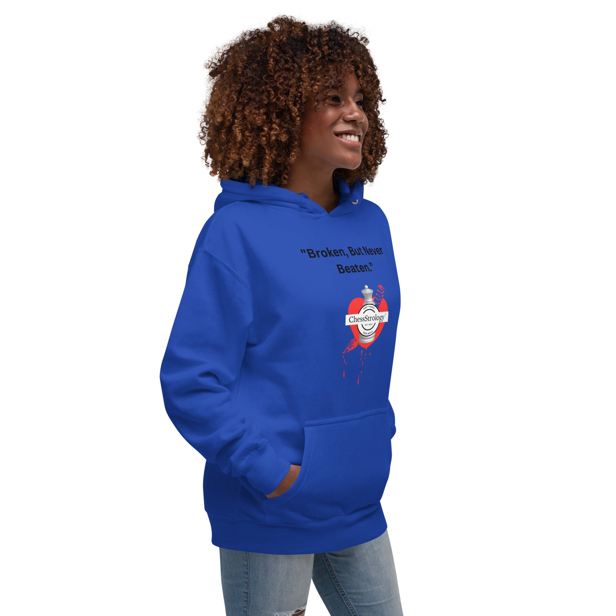 ChessStrology Broken But Never Beaten Unisex Hoodie