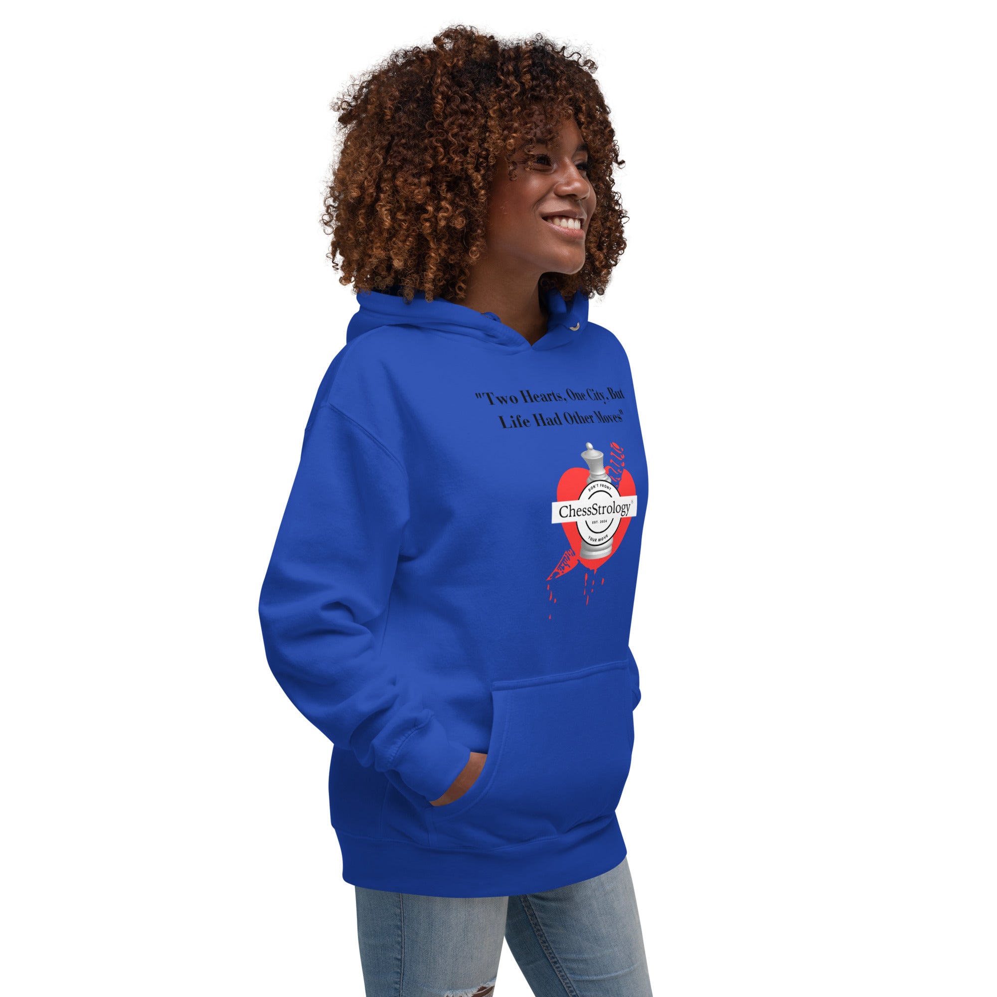 ChessStrology Two Hearts One City Unisex Hoodie