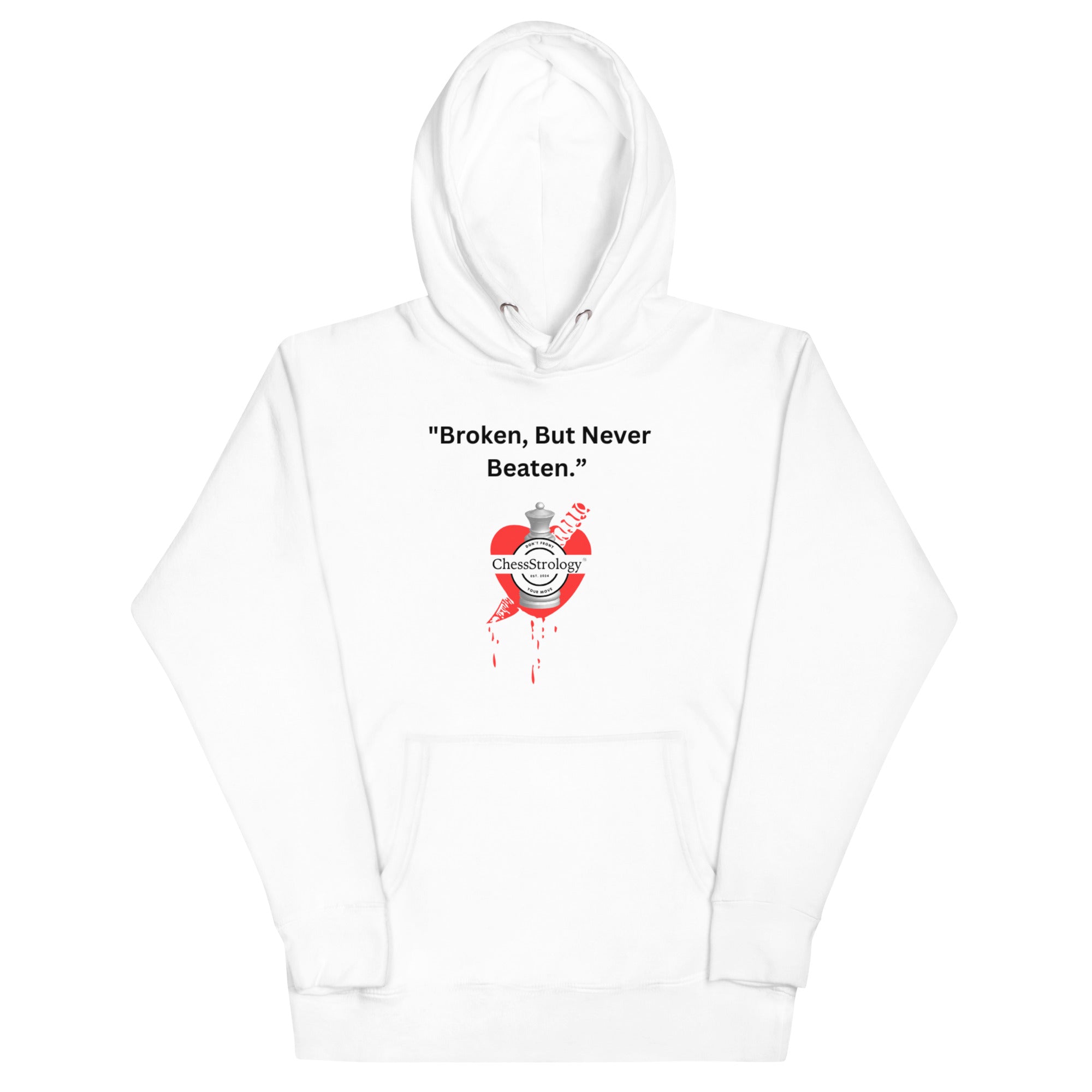 ChessStrology Broken But Never Beaten Unisex Hoodie