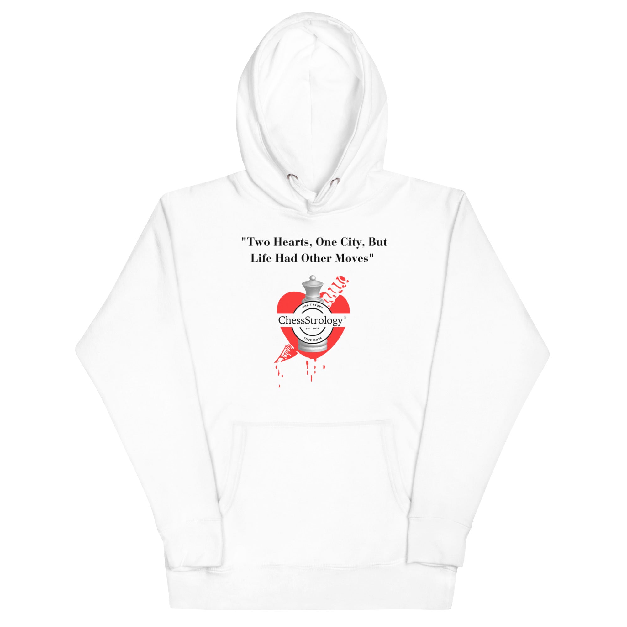 ChessStrology Two Hearts One City Unisex Hoodie