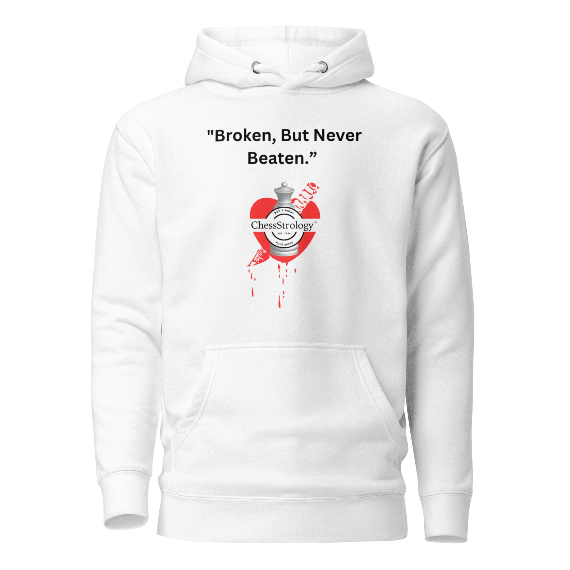 ChessStrology Broken But Never Beaten Unisex Hoodie