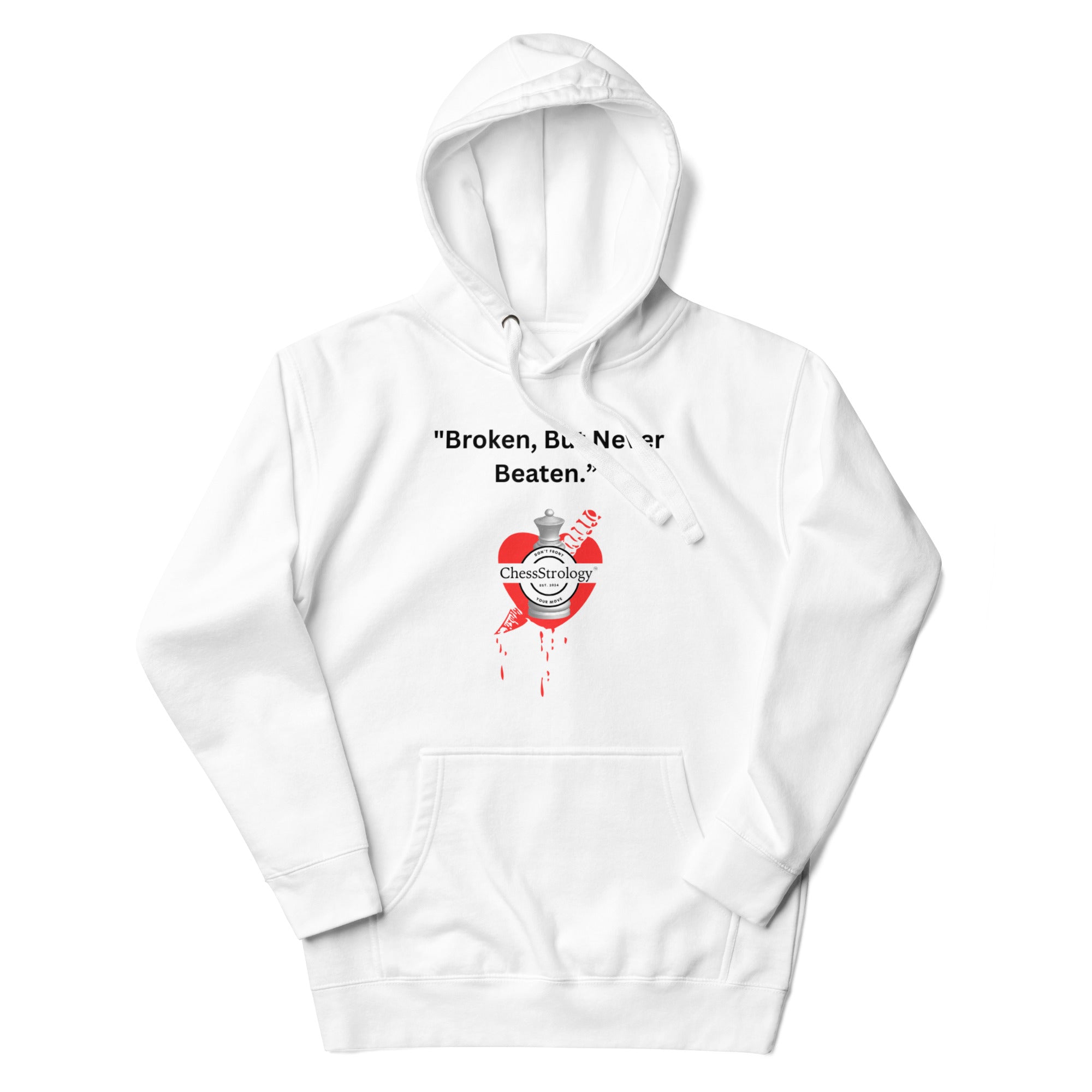 ChessStrology Broken But Never Beaten Unisex Hoodie