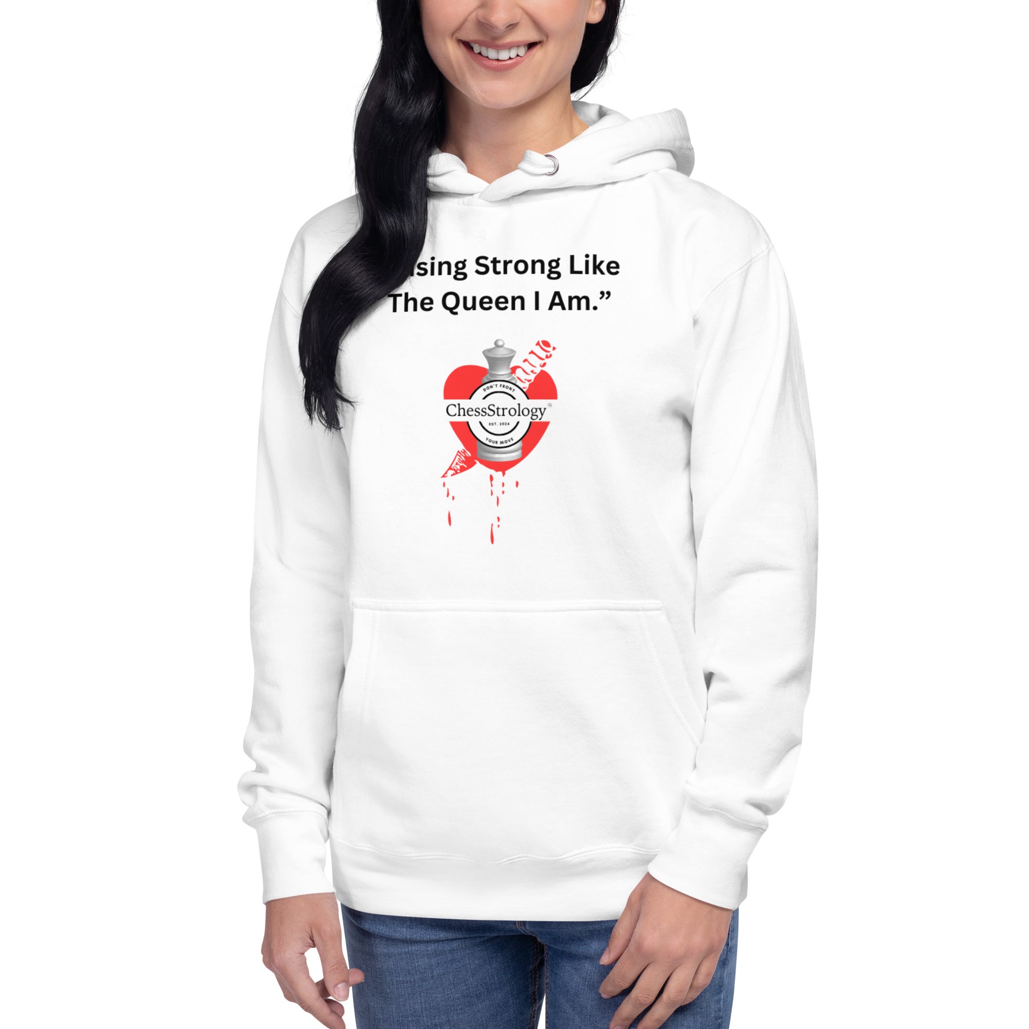 ChessStrology Rising Strong Like The Queen I Am Unisex Hoodie