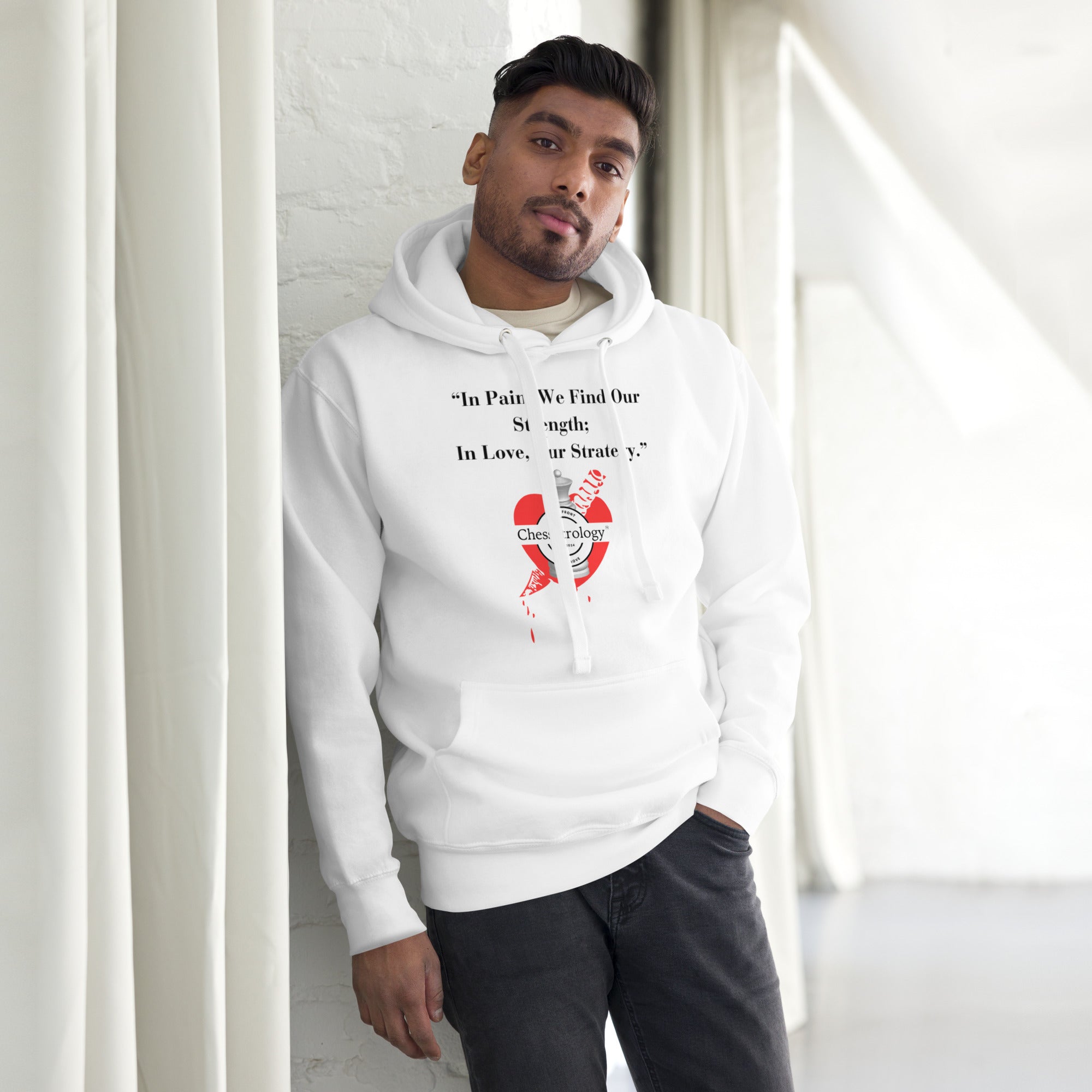 ChessStrology In Pain We Find Our Strength Unisex Hoodie