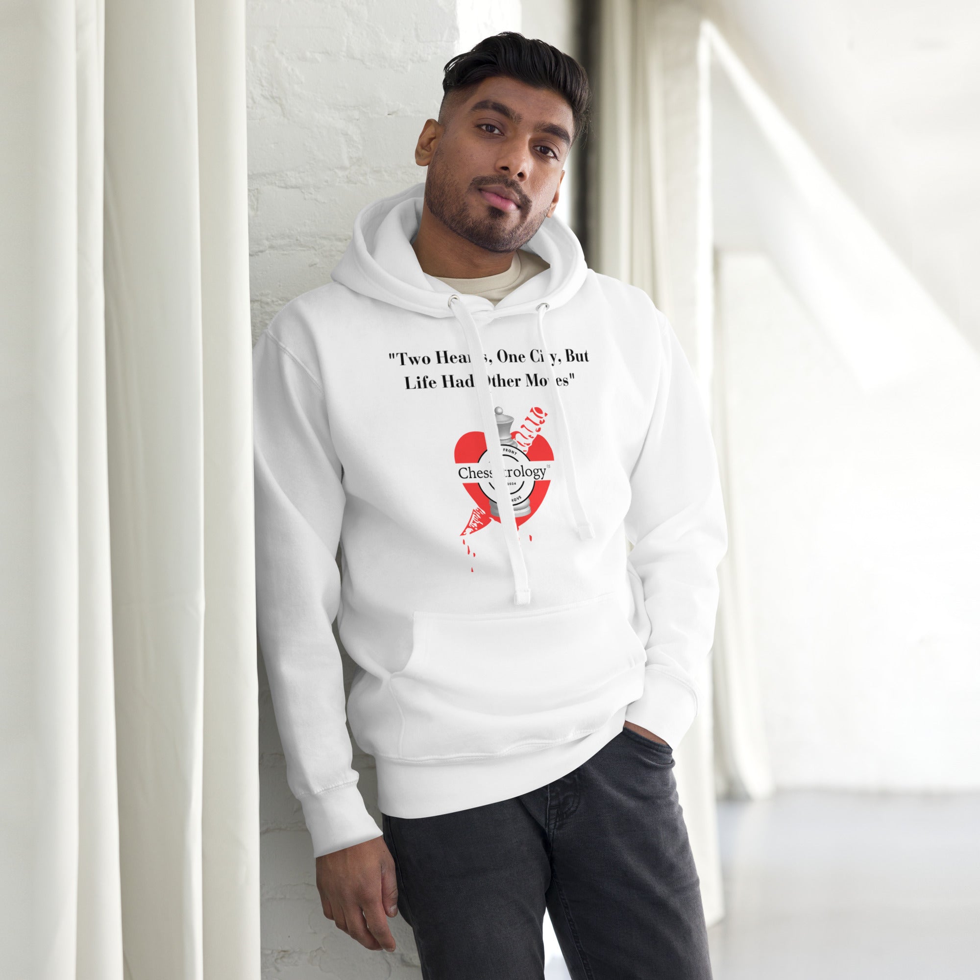 ChessStrology Two Hearts One City Unisex Hoodie