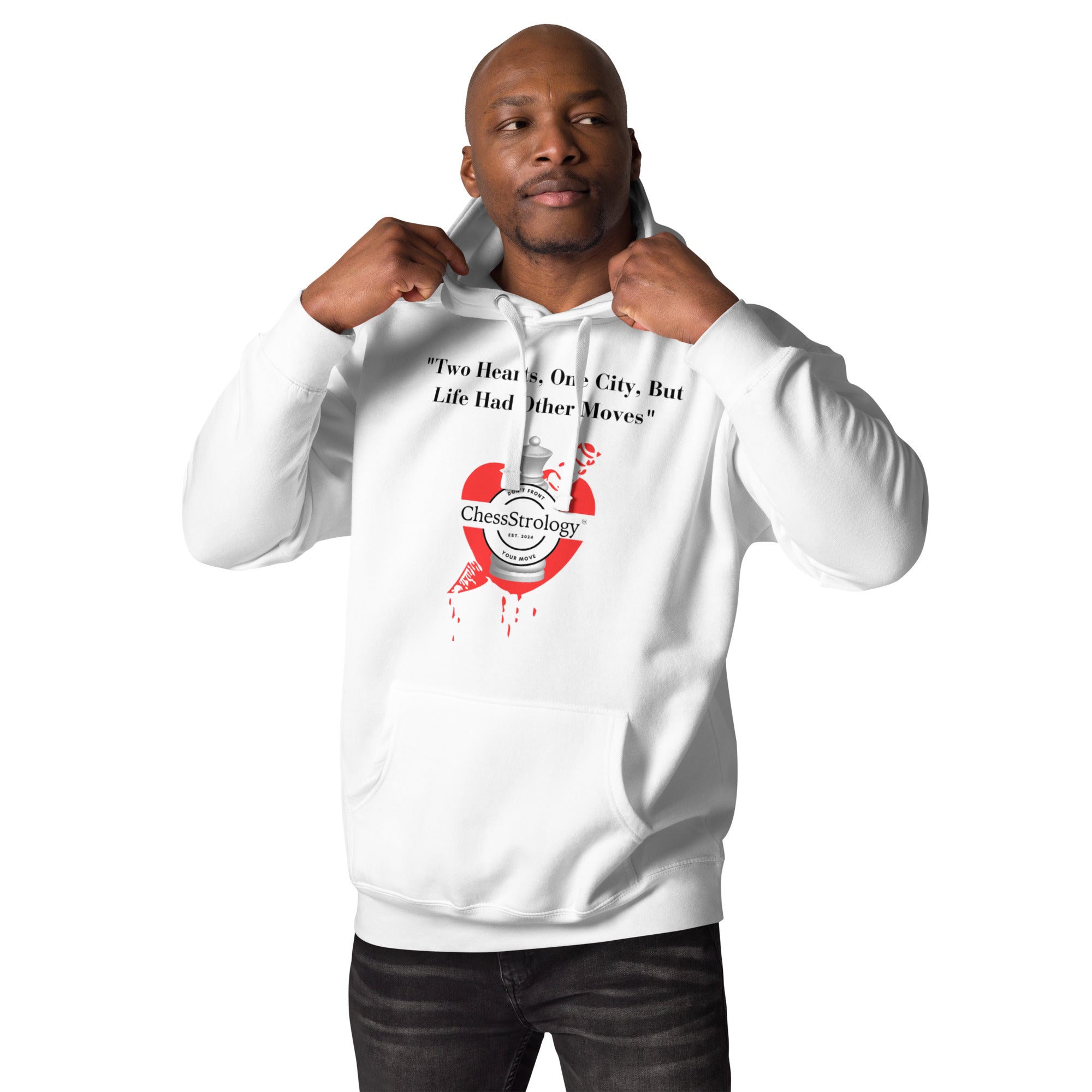 ChessStrology Two Hearts One City Unisex Hoodie