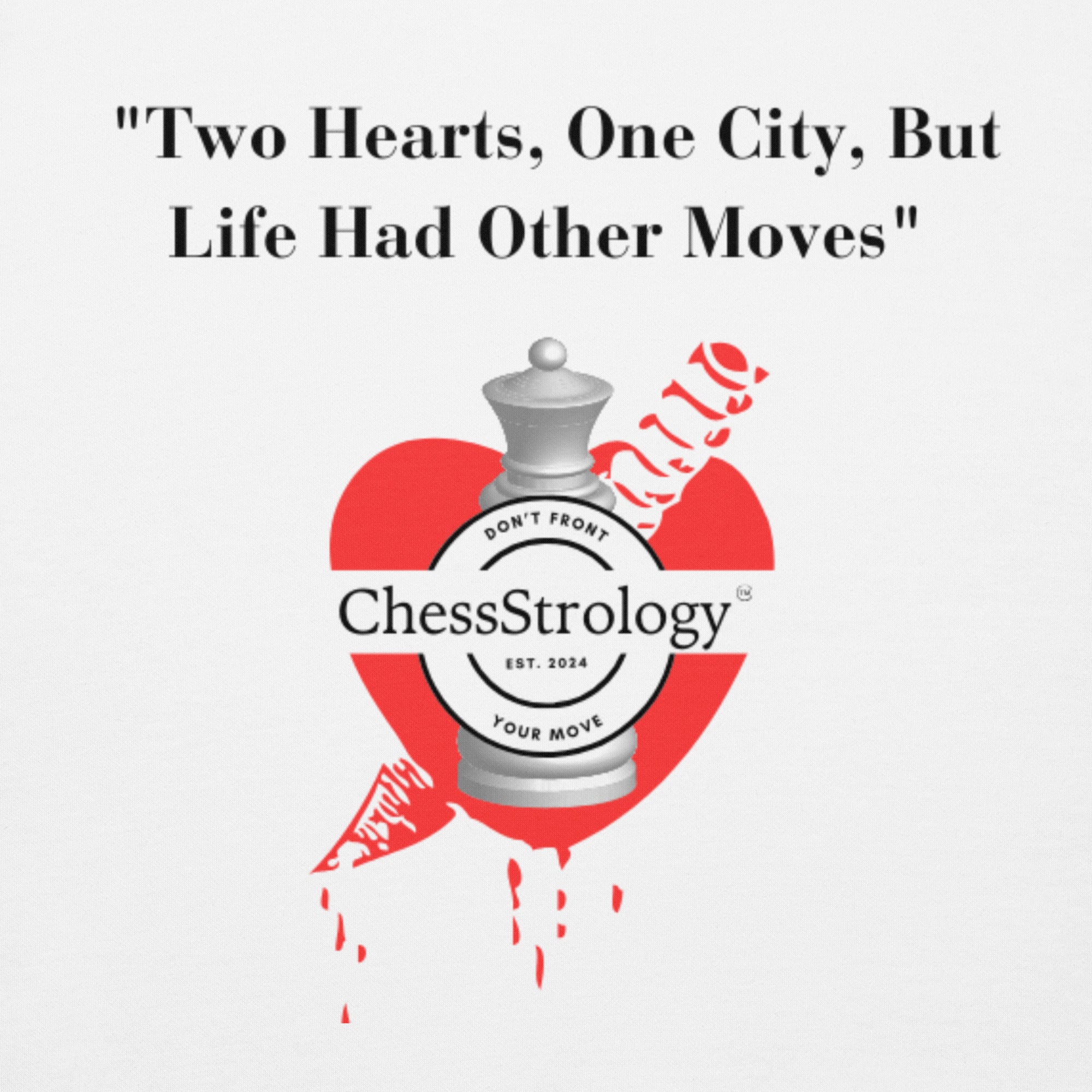 ChessStrology Two Hearts One City Unisex Hoodie