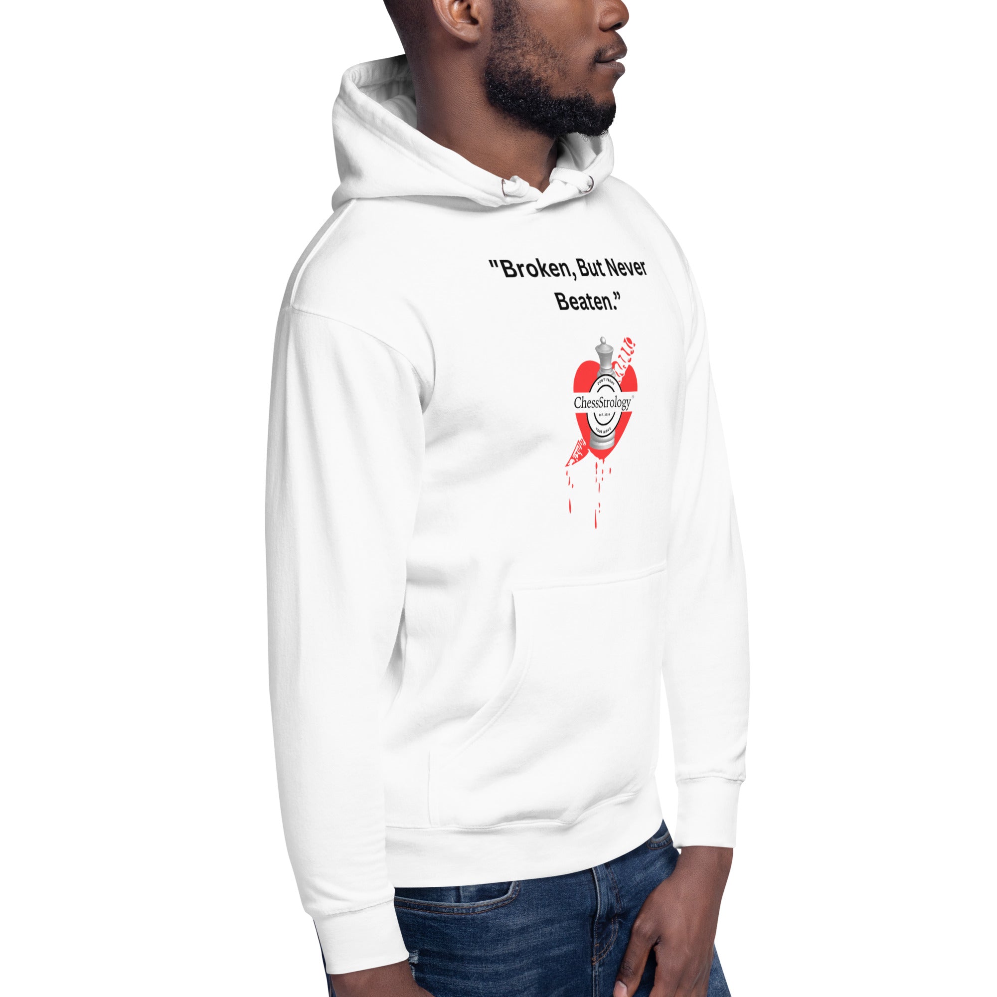 ChessStrology Broken But Never Beaten Unisex Hoodie