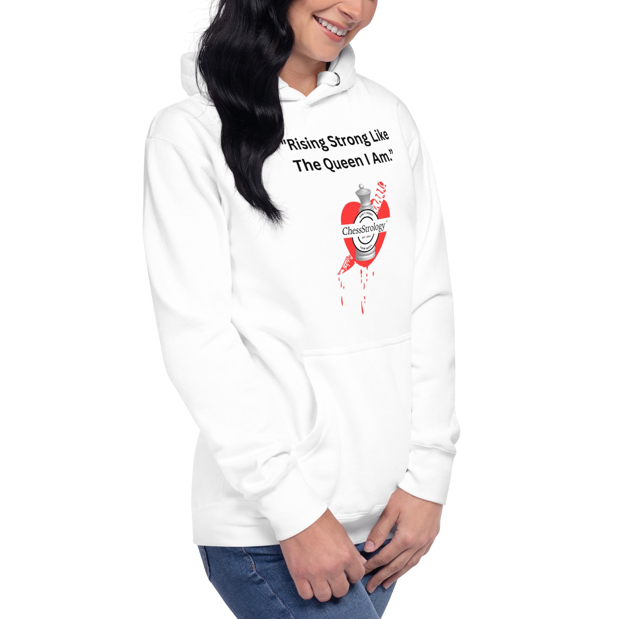 ChessStrology Rising Strong Like The Queen I Am Unisex Hoodie