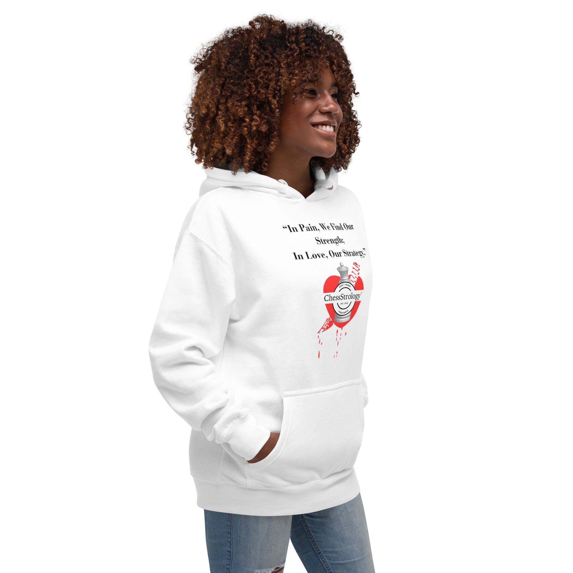 ChessStrology In Pain We Find Our Strength Unisex Hoodie