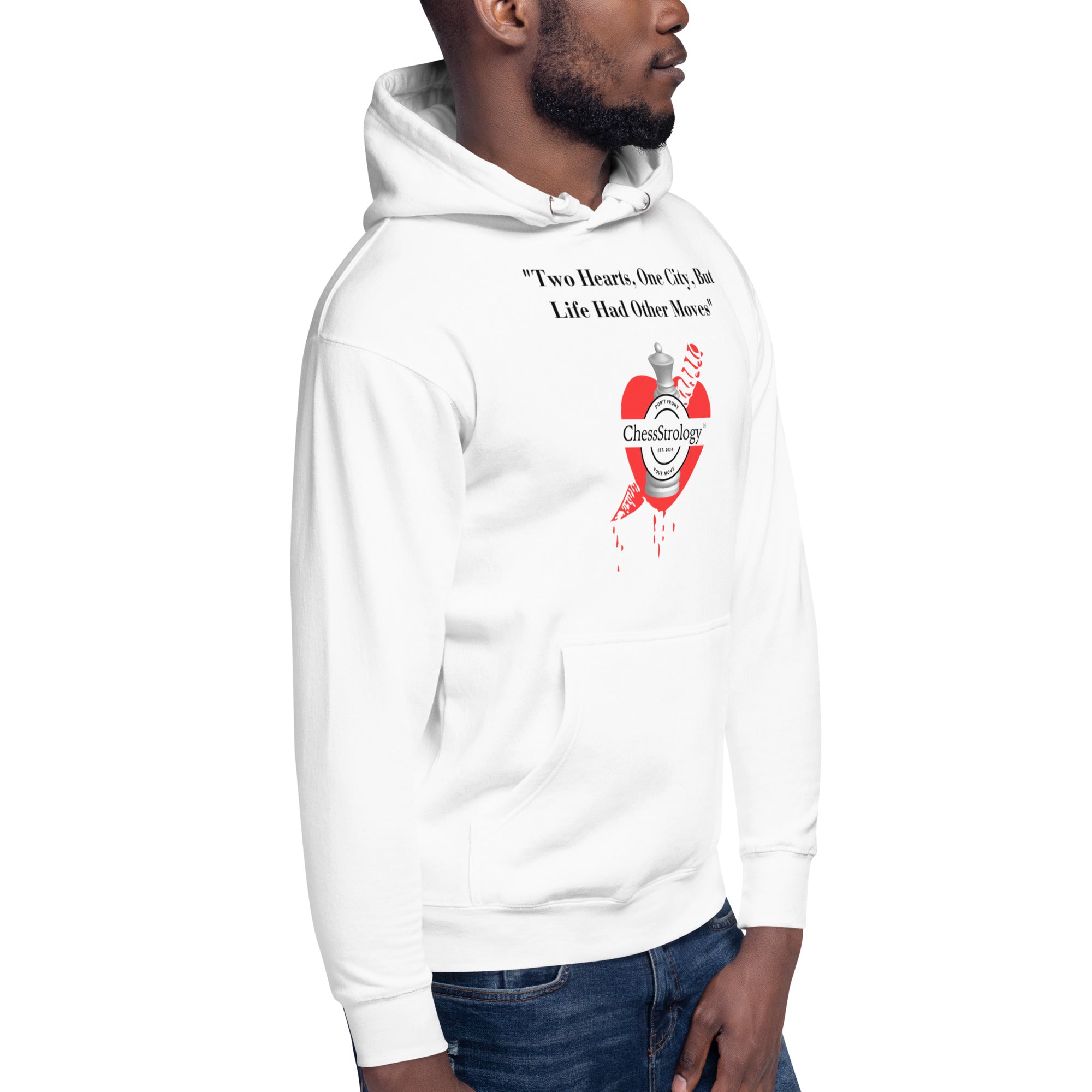 ChessStrology Two Hearts One City Unisex Hoodie